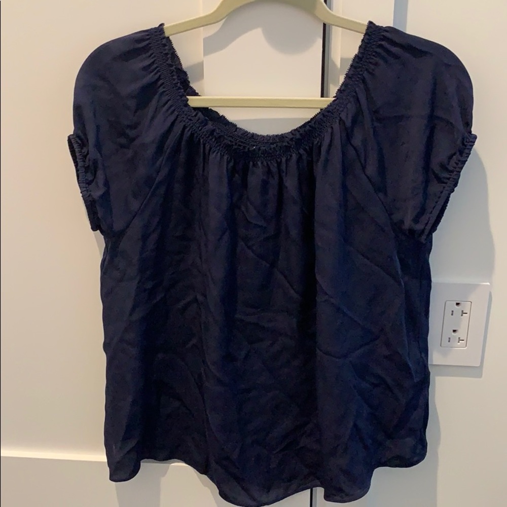 Joie navy blue off the shoulder top
